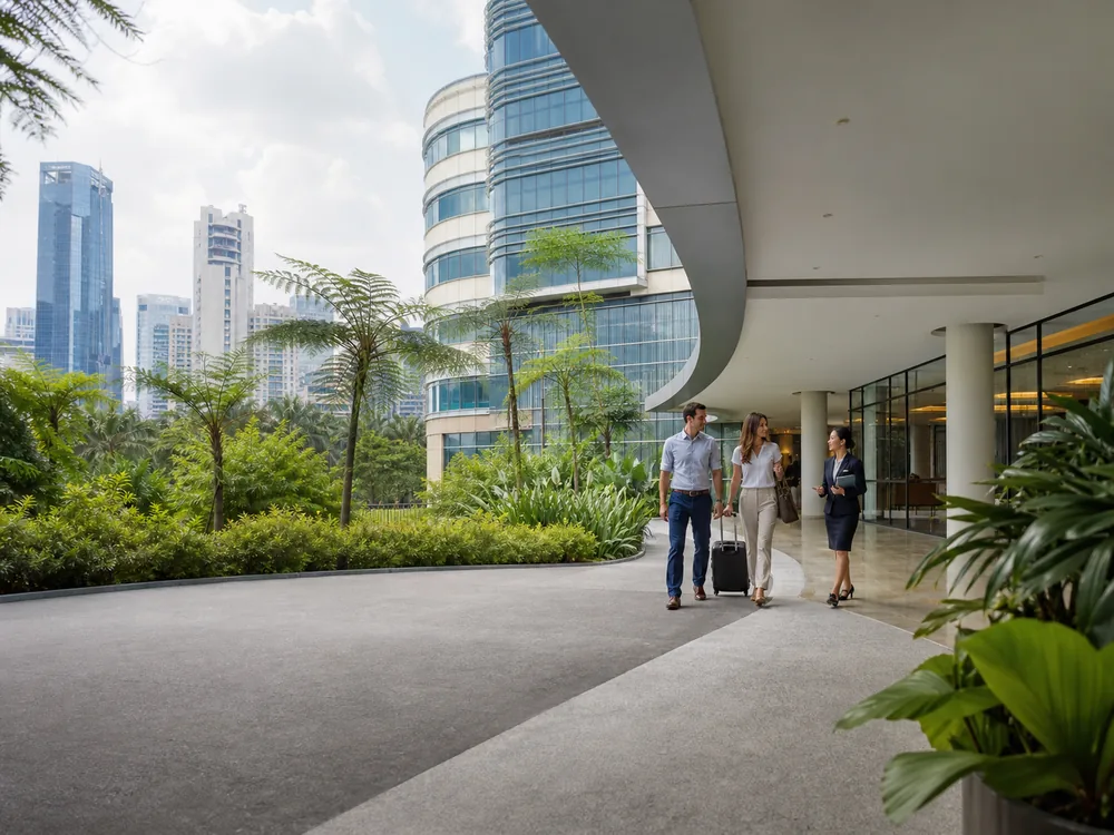International patients meeting a coordinator at a healthcare centre in Malaysia
